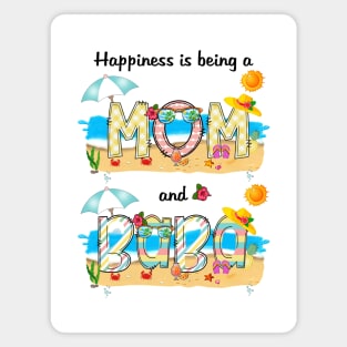 Happiness Is Being A Mom And Baba Summer Beach Happy Mother's Day Magnet